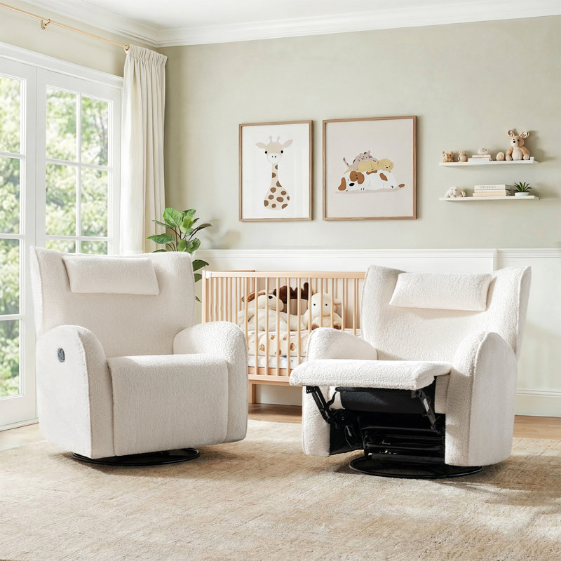 Fauteuil inclinable et pivotant Axel, Ivoire ivoire