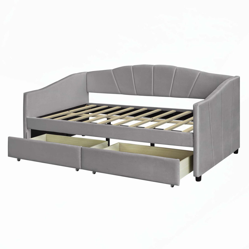 Comfortable Twin-Size Daybed with Drawers and Durable Construction for Versatile Use, Gray