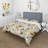 Neutrals Beige Flowers Boho Pattern IV Floral Duvet Cover-1447188365