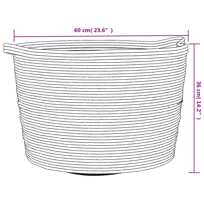 Adrik Laundry Basket with Handles, Grey/White