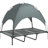 Gray Elevated Pet Cot, 48 Inch, With Airflow Optimization And Portable Sun Protection Canopy Top Bed 48" Gray, Fabric