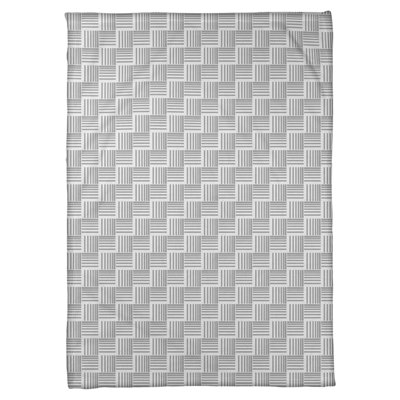 Couverture polaire à rayures classic basketweave