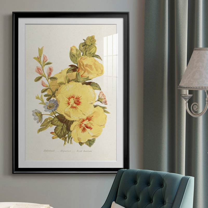 Antique Floral Bouquet VI - reproduction de cadre photo, H 24,5 po x l 18,5 po x P 1 po, Noir