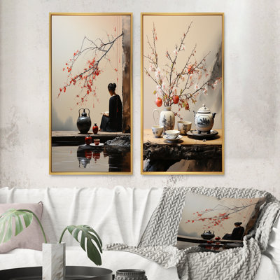 Cérémonie de thé Japon Art "Japon Art Tea Cerémonie" 2 pièces