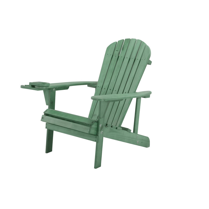 Chaise Adirondack en bois massif Apsana, Vert de mer