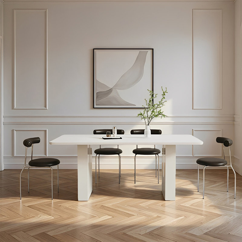 Ensemble de table de salle à manger Simple Modern, 5 Pieces: Table, 4 Chairs, 30" H x 71" W x 31" D