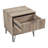 20-Inch Rustic Gray Fluted 2-Drawer Nightstand