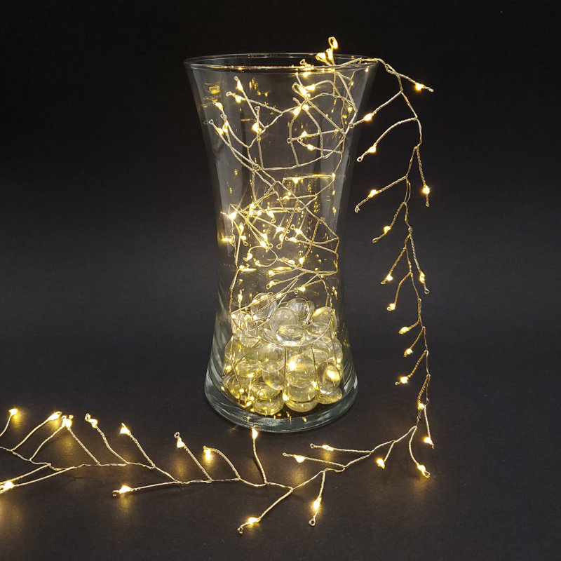 Warm White Electric LED Fairy String Lights with Silver Cord
