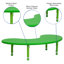 Table d'activité demi-lune en plastique pour enfants-7165795
