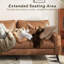 3 Seater Faux Leather Sofa-1367192034