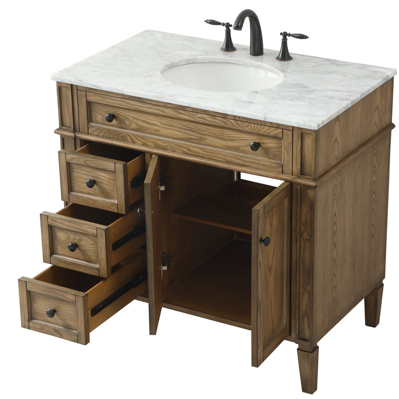 Meuble-lavabo simple l 36 po x P 22 po x H 35 po Rivers, Bois flottant
