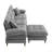 L-Shaped Sectional Sofa, Cloud Chenille Fabric Sofa (Sectional)-1897404986