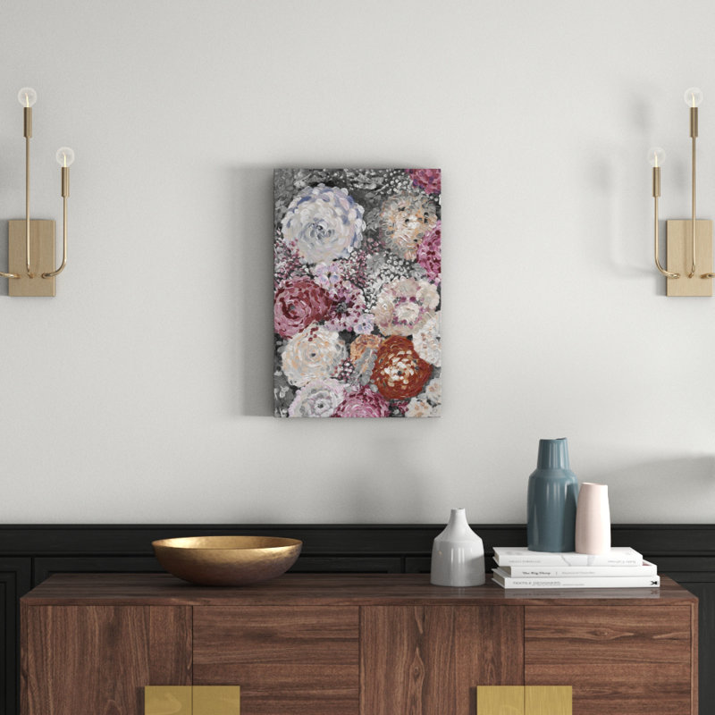 Peony Punch - Wrapped Canvas Painting, 61cm H x 41cm W x 3.81cm D