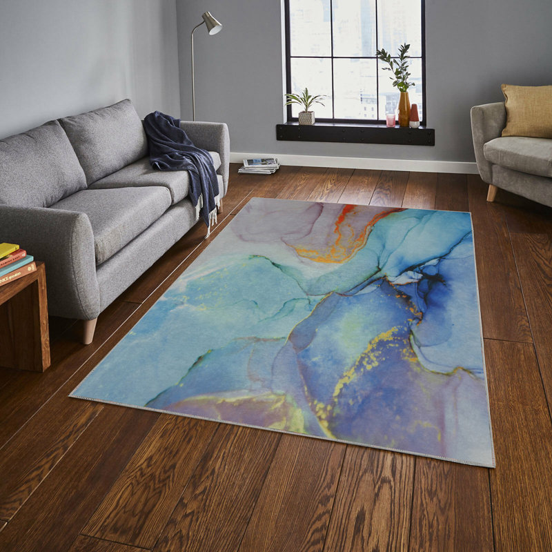 Premium Hall Carpet, 31.5 x 78.7 Inches | 100% Polyester, Antibacterial | 0.04 in Pile Height, Non-Slip Underside, Machine Washable | 3D Digital Printing | Ideal for Living Room & Entryway, Easy Maintenance