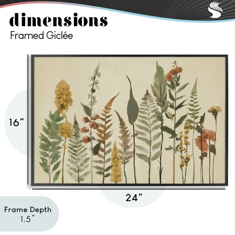 Giclée encadrée d'automne, design par Elizabeth Medley, H 16 po x l 24 po, Giclée encadrée noir minuit