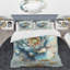 Ensemble d'édredon 4 pièces Floral Floral - Chic Blue Blooming Flower IV Literie-131383242