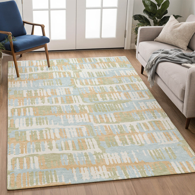 Machine Washable Indoor/Outdoor Chantille ACN2663 Casual Rug, Sky, 8' x 10'