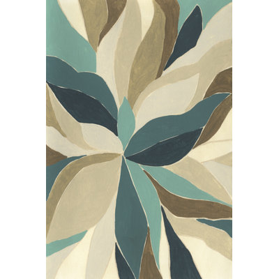 Colourblock Blossom I by June Erica Vess - Wrapped Canvas Painting