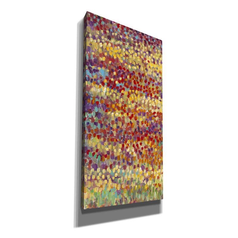 «Tulips In Bloom I» par Tim O'toole, art mural sur toile, H 40 po x l 20 po x P 1,5 po