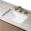 Meuble-lavabo de luxe autoportant de 122 cm (48 po) avec lavabo simple, comptoir en granit naturel et lavabo en céramique.