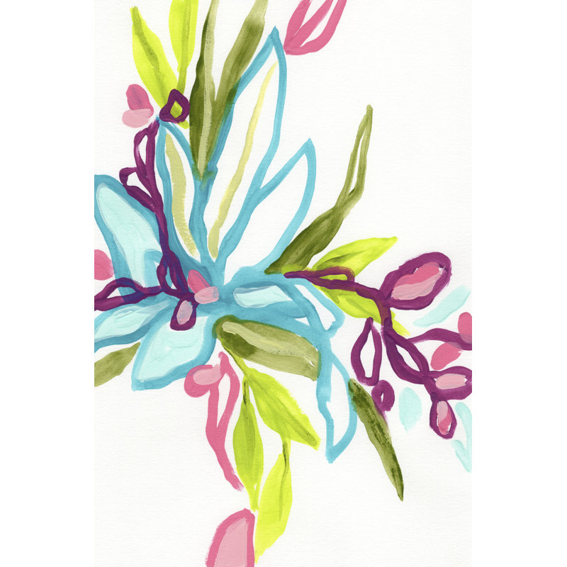 Tropical Sketch I - Painting, Wrapped Canvas, 30cm H x 20cm W