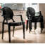 Chaise de salle à manger avec accoudoir transparente Bryer-27524219-25831718