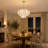 8-Light 23.2"Cloud Textured Glass Luxury Chandelier