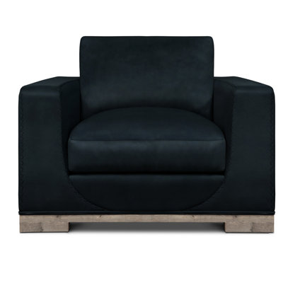 Fauteuil en cuir véritable et demi Cassidy