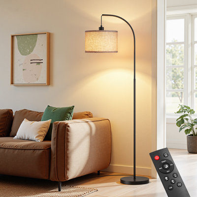 Lampe sur pied arquée 64 po avec télécommande 64 po, ampoule incluse