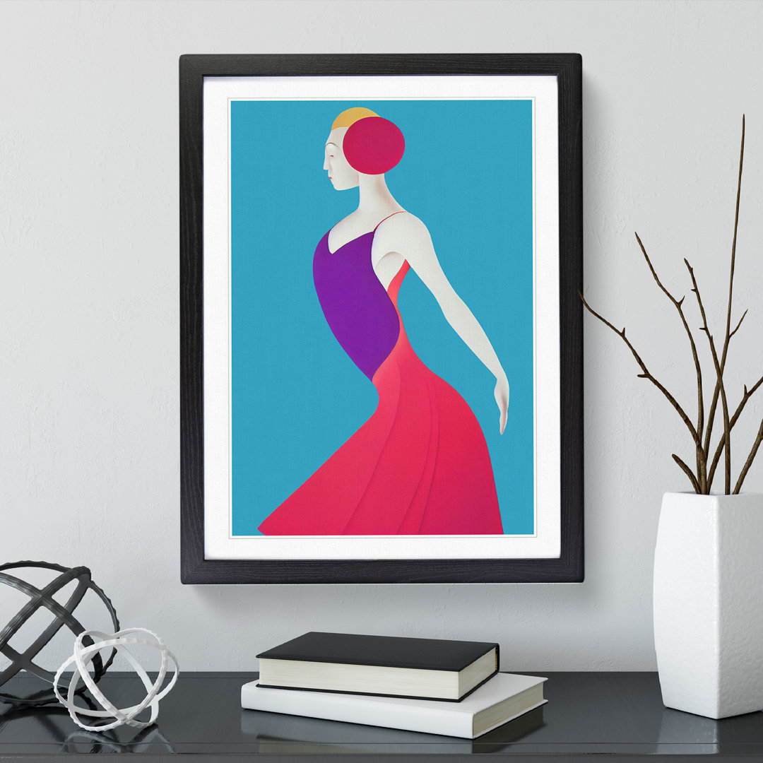 Abstract Dancing Woman No.4 - Wall Art