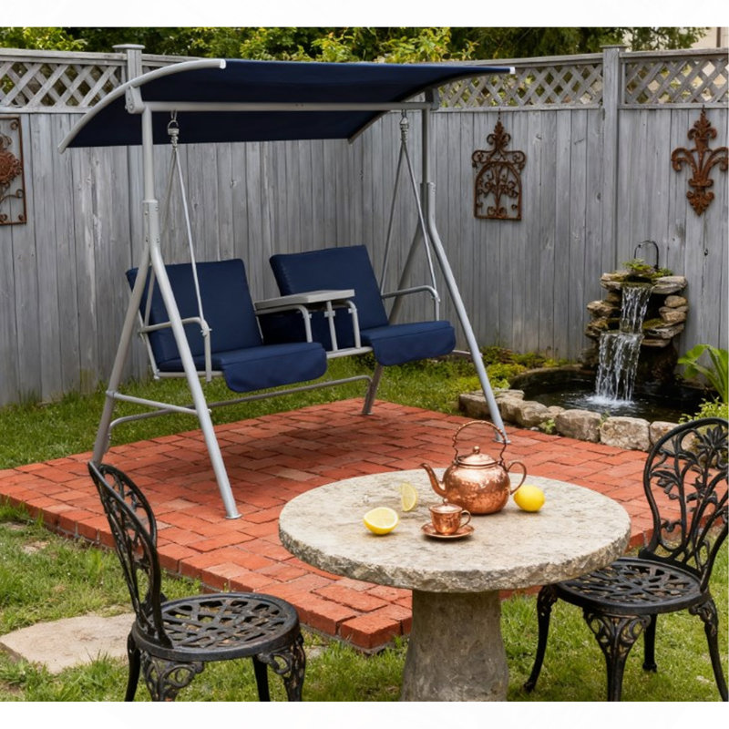 Balancelle, balancelle d'extérieur, pour jardin, bord de piscine, cour, Bleu très foncé