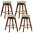 Zniah Swivel Upholstered Counter Stool with Solid Wood Frame-1077679685