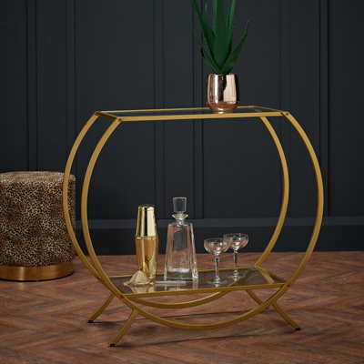 Ellis 90cm Glass Top Console Table