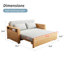 Canapé-lit 70,8 po avec coussins, canapé-lit modulaire avec méridienne réversible, lit escamotable 3 en 1 en bois massif pour salon, appartement-1586658657-1586658660-1586658664