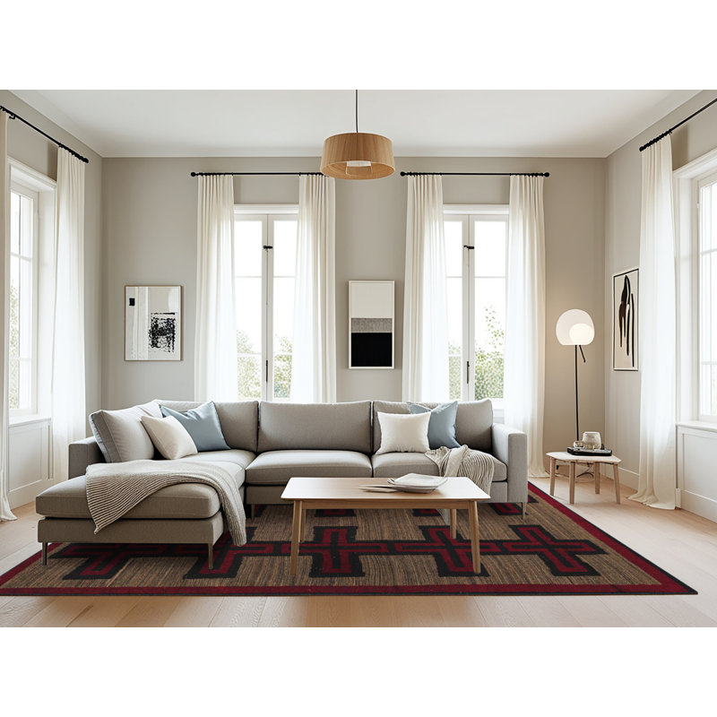 Tapis abstrait moderne 5217, Rectangle 8 pi x 10 pi