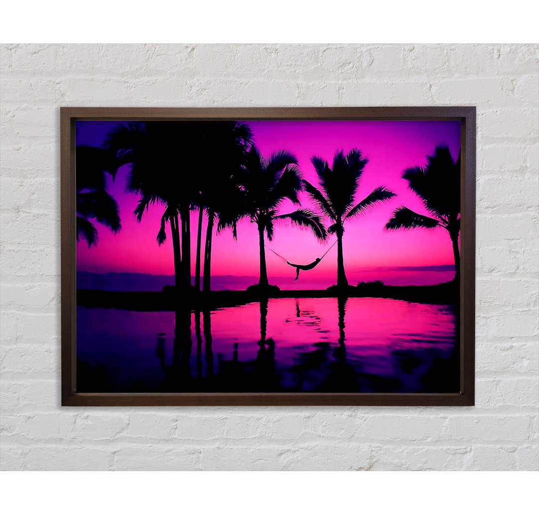 Dreaming Wonderland Pink Purple - Einzelbildrahmen Kunstdrucke auf Leinwand