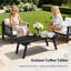Table basse ovale pliante en bois