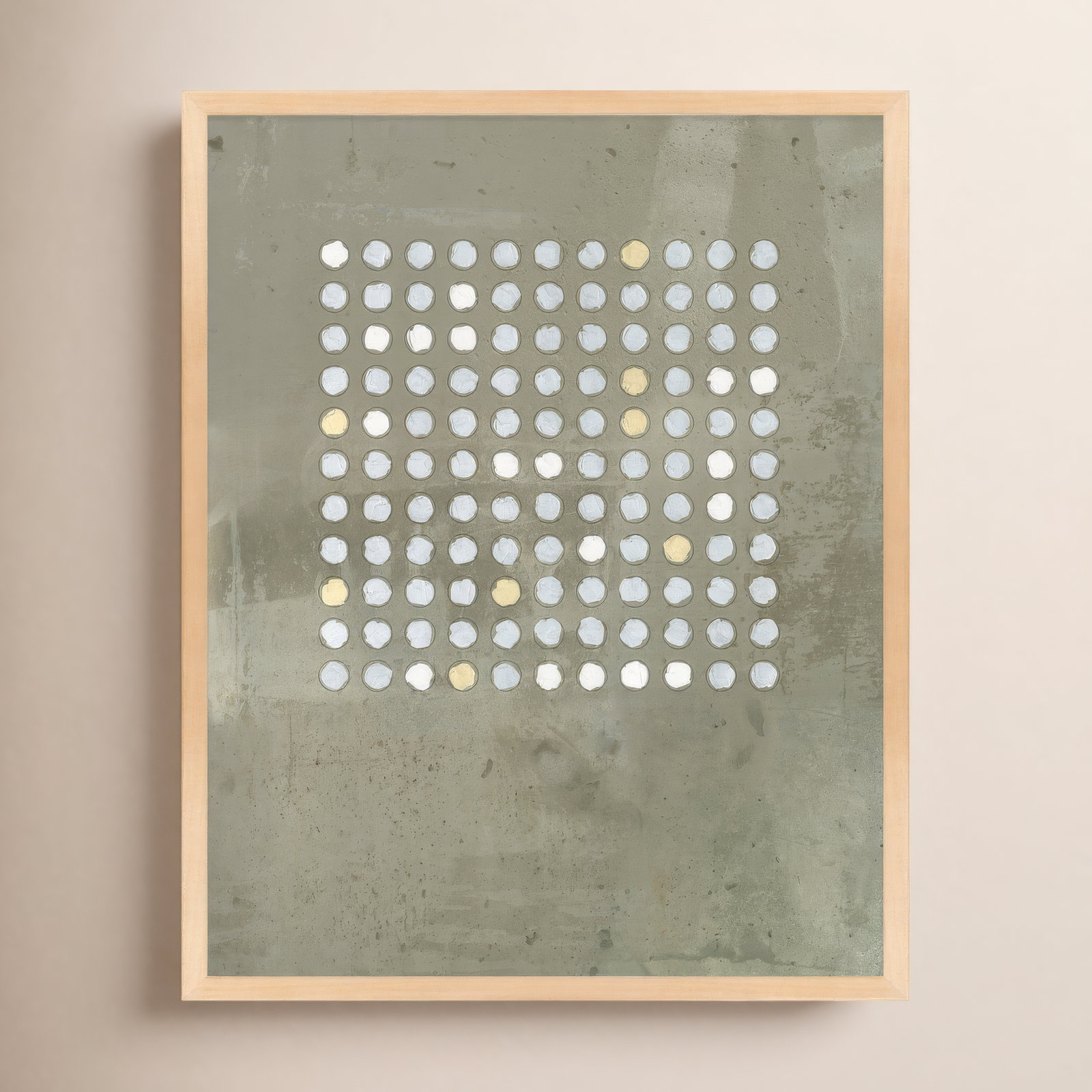 Circles in Squares "Circles in Squares 2" Print, Brown, 38" H x 30" W x 1.25" D
