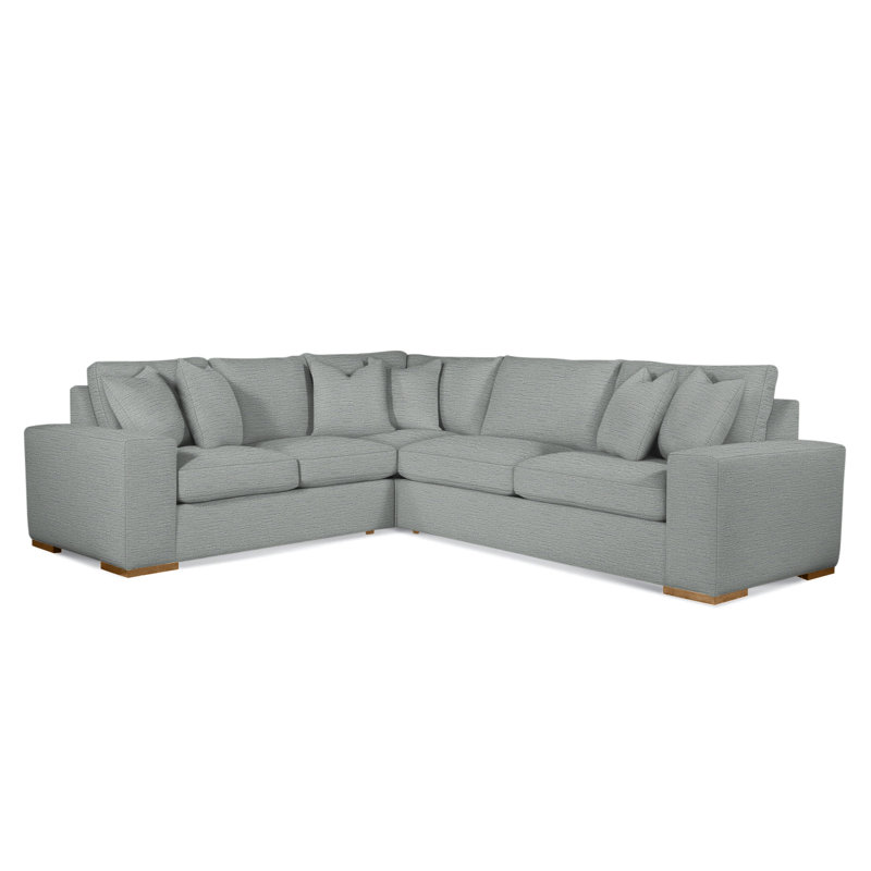 Memphis Sectional, Brown Geometric, 0456-33, Left Hand Facing, Honey