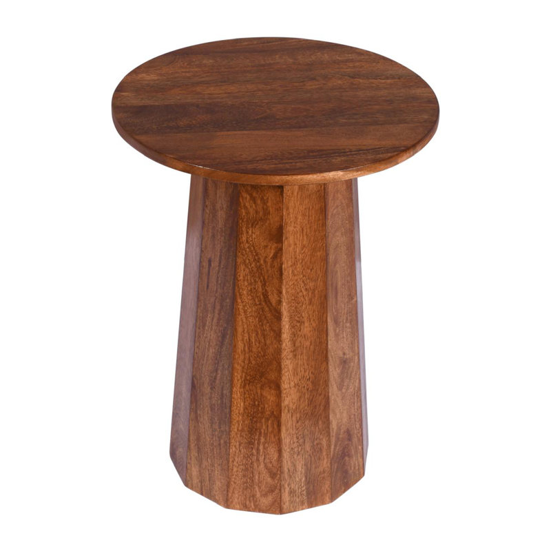 Losantville Solid Wood End Table, Dark Oak