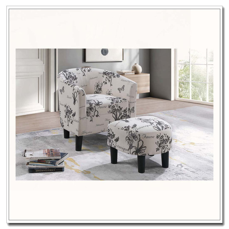 Chaise d'appoint et repose-pieds