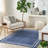 Lucretia Abstract Machine Woven Chenille Indoor/Outdoor Area Rug in Blue-2123726286