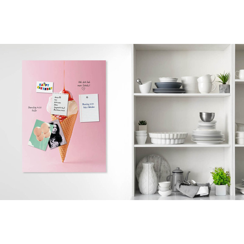 Magnetic Glass Photo Memo Board