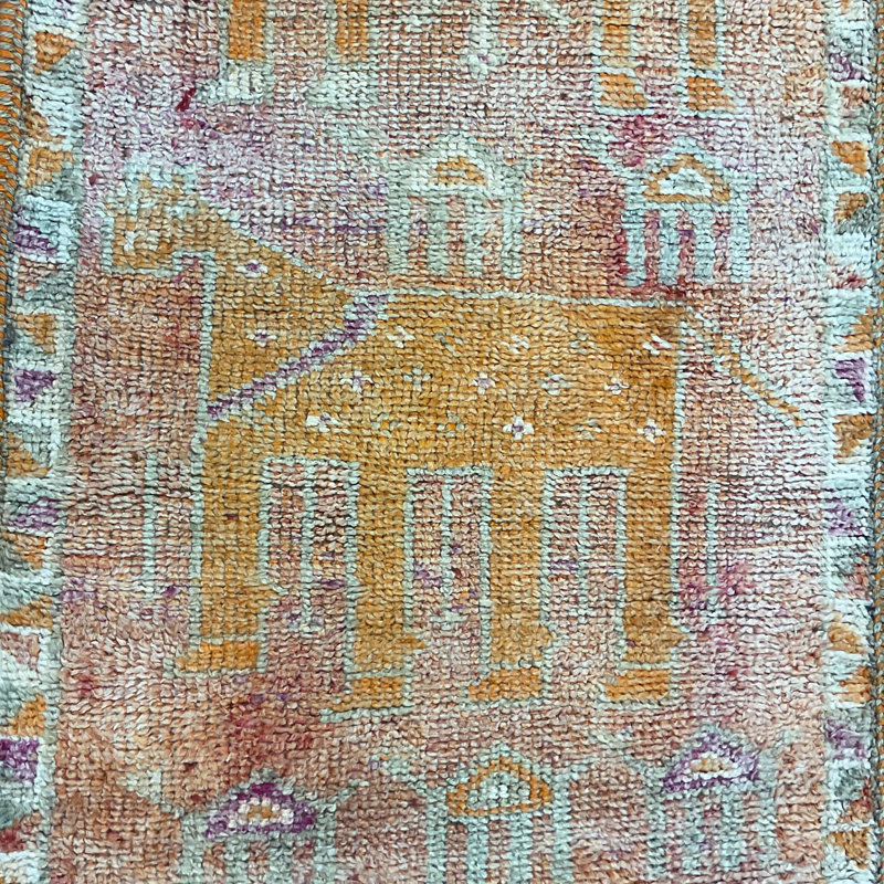  Handmade Turkish Oushak Wool Runner