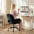 Cute Vanity Chair with Hollow Round Back – Adjustable Swivel Make-Up Chair for Bedroom, Vanity Desk & Home Office-1693666685