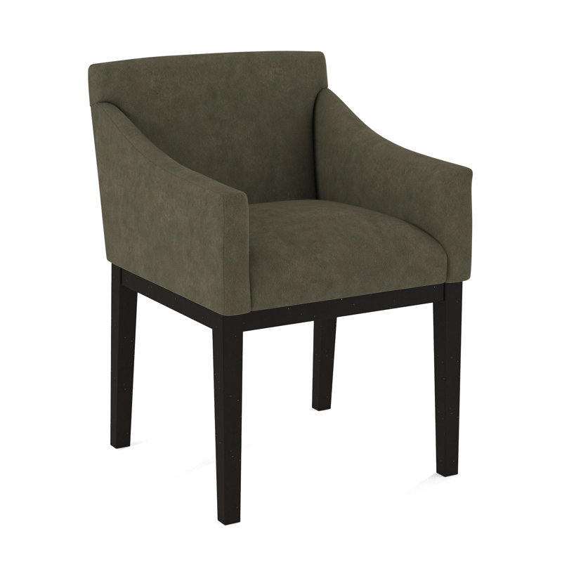 Upholstered Arm Chair, Applause Archway Gray, White