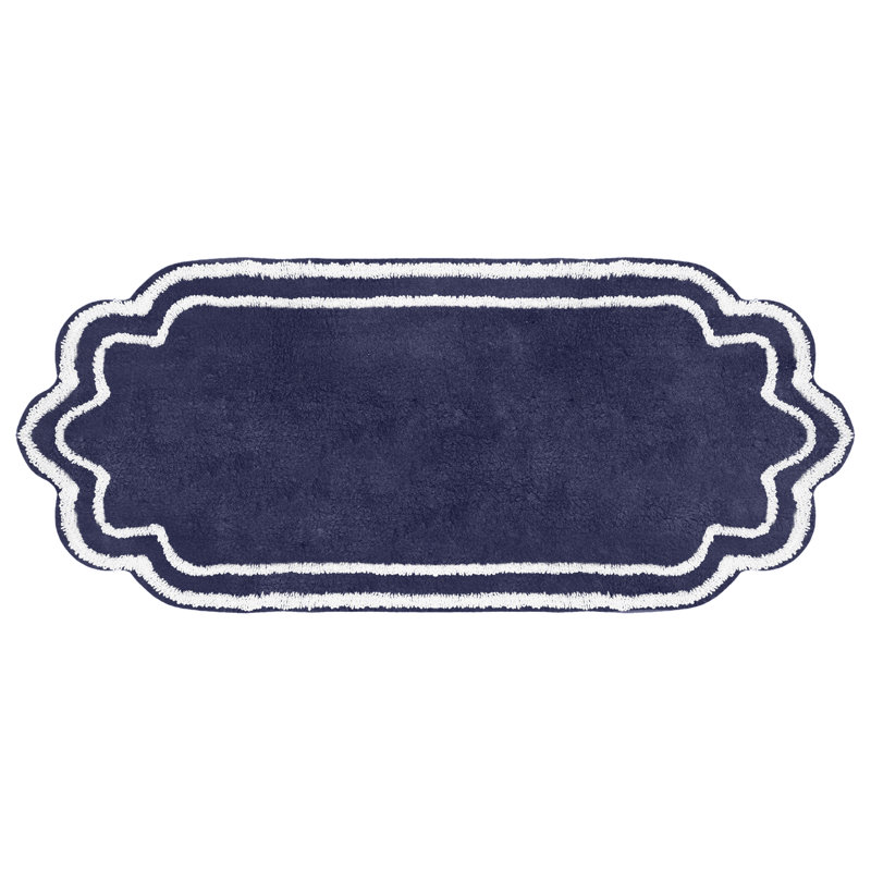 Tapis pour salle de bain Dobrinka, Marine, 21 po x 54 po (rectangle)