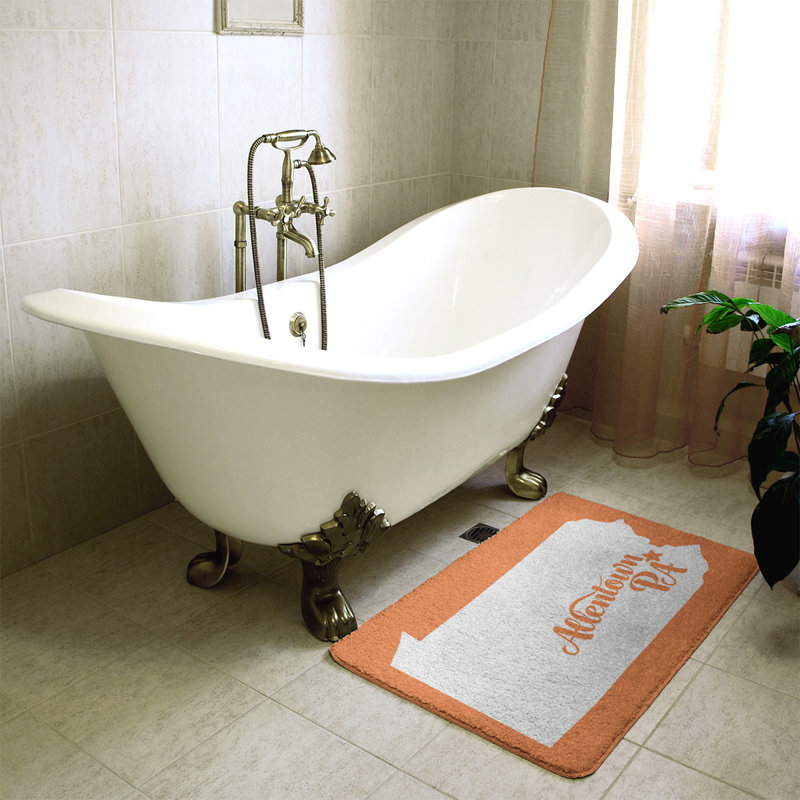 Tapis pour salle de bain allentown pennsylvanie, l 21 po x L 34 po, Orange, Allentown, Pennsylvanie