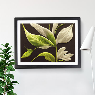XH1022-7149X Pretty Floral Leaves 1 Piece Single Picture Frame Wall Art