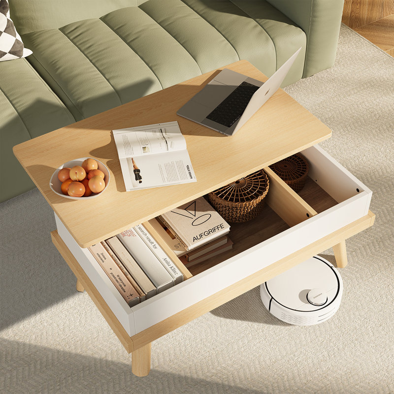 Brierra Lift Top Coffee Table with Storage, Oak